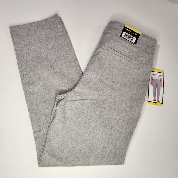 Hilary Radley Pants Womens Tummy Control Ankle Bottoms, Small Heather Light Gray - Picture 1 of 5